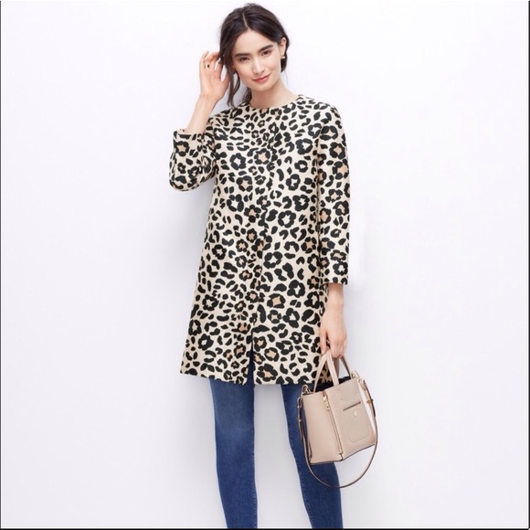 Ann Taylor Spring Leopard Coat Jacket XXSP - Picture 3 of 11